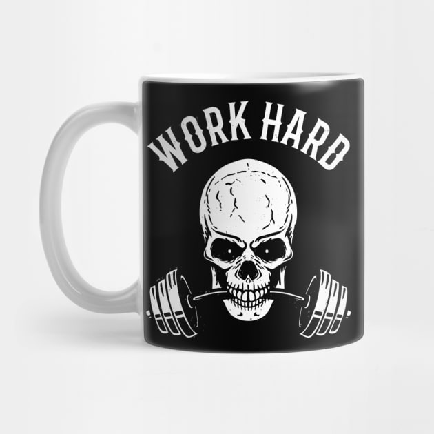 Work Hard Workout Fitness Bodybuilding Motivation by Foxxy Merch